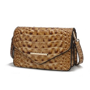 MKF Collection Vanta Women's Crossbody Croc-Embossed Saddle Handbag by Mia K - 1 of 4