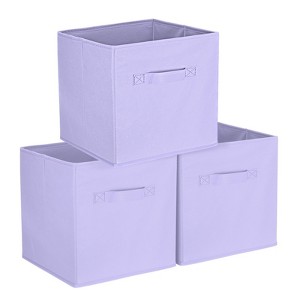 Unique Bargains Fabric Storage Bins 3 Pcs - 1 of 4