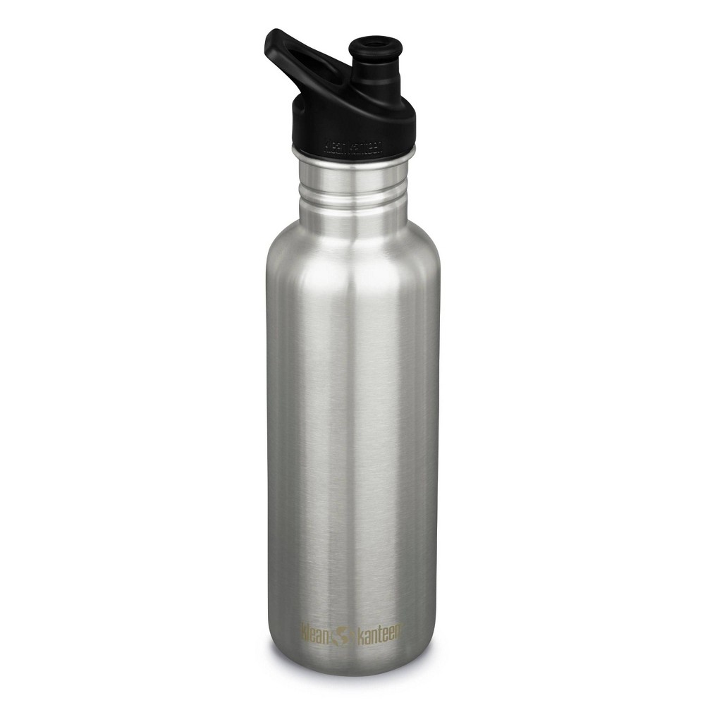 Klean Kanteen 27 fl oz Stainless Steel Single Wall Water Bottle Sport Cap Brushed Stainless