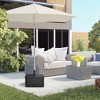 Kumasinova 18" One of A Kind Hourglass-Shaped Side Table for Patio&Living Room,Geometric End Table,Decorative MGO Accent Side,Natural - 4 of 4