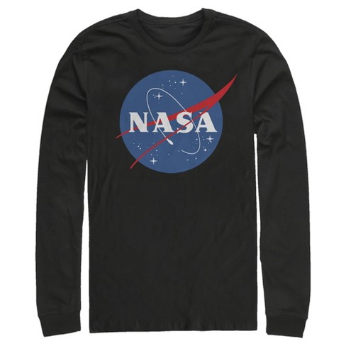 Men's NASA Circle Logo Long Sleeve Shirt - Black - Medium