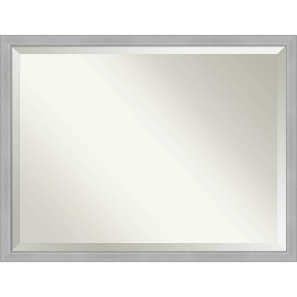 Photos - Wall Mirror 43" x 33" Vista Brushed Framed Bathroom Vanity  Nickel - Amanti