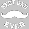 Men's Design By Humans Best Dad Ever Mustache By sukhendu12 T-Shirt - 2 of 2