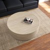 LeisureMod Sandy Round Coffee Table, Fiberstone Accent Side Table for Indoor Living Room and Outdoor Patio - 2 of 4