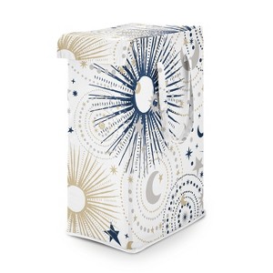 Sweet Jojo Designs Boy, Girl, Unisex/Gender Neutral Foldable Laundry Hamper with Handles Celestial Navy Blue and Gold - 1 of 4
