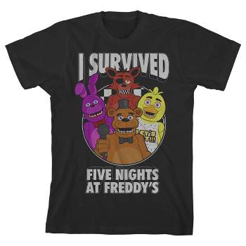Five Nights at Freddy's I Survived Boy's Black T-shirt