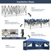 Gulches 10x20 Pop Up Canopy with Sidewalls, Outdoor Canopy Tent Heavy Duty for Backyard, Wedding Party Tent for Parties with Wheeled Bag (Navy) - 3 of 4