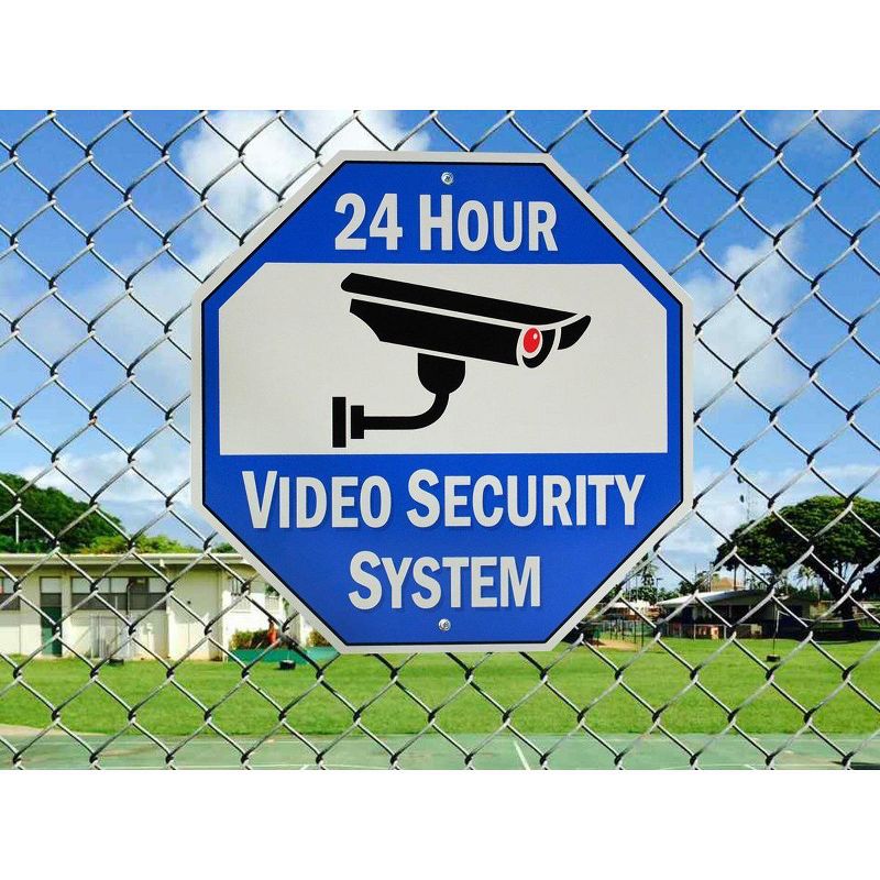 Bigtime Signs 12'' x 12'' Aluminum Surveillance Sign, 5 of 8