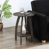 HomeStock End Table with Shelf Scandinavian-Inspired Mid-Century Modern Two-Tier Storage Accent Furniture for Living Room - 3 of 4