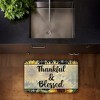 Stupell Industries Thankful & Blessed Sunflowers Printed Anti-Fatigue Floor Mat, design by Kim Allen, 30"x18" - 2 of 4