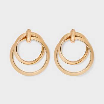 Double Ring Drop Earrings - Wild Fable™ Gold