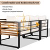 4-Pieces Outdoor Iron L-Shaped Sectional Sofa Set with Coffee Table and Soft Cushion - 3 of 4