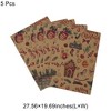 Unique Bargains Gift Wrap Paper Christmas Yellow Kraft 27.56"x19.69" 5Pcs - 3 of 4