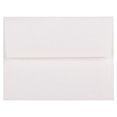 JAM Paper A2 Strathmore Invitation Envelopes 4.375 x 5.75 Bright White Laid 99118I