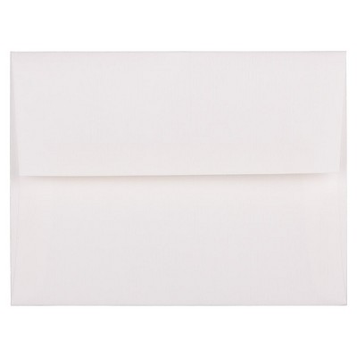 JAM Paper A2 Strathmore Invitation Envelopes 4.375 x 5.75 Bright White Laid 99118I