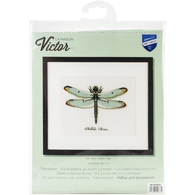 Vervaco Counted Cross Stitch Kit 10.75"X7.5"-Dragonfly On Aida (18 Count)