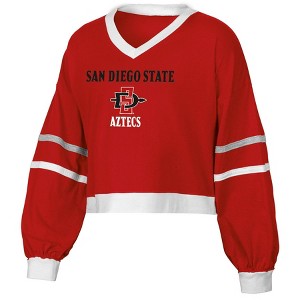 NCAA San Diego State Aztecs Women's Long Sleeve V-Neck T-Shirt - 1 of 3