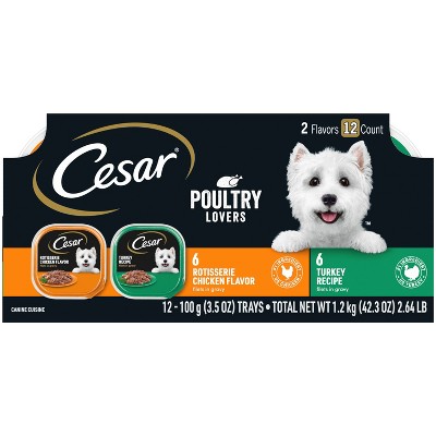 Cesar Filets in Gravy Variety Pack Small Breed Wet Dog Food - 3.5oz/12ct