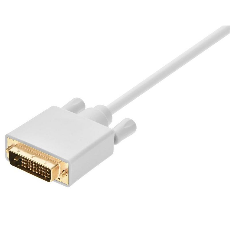 Monoprice Video Cable - 6 Feet - White | 32AWG Mini Display Port to DVI Cable, 2 of 7