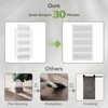 Bestier 84" Frosted Glass Sliding Barn Door with Hardware Kit, Farmhouse Interior Sliding Door with Handle and Lock - 4 of 4