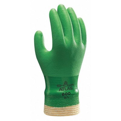 Showa  Coated Gloves,Green,S,PR 600S-07