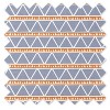 Bacati - Liam Orange/Navy Triangles Muslin 4 pc set of Bibs & Burp Cloths Set - 4 of 4