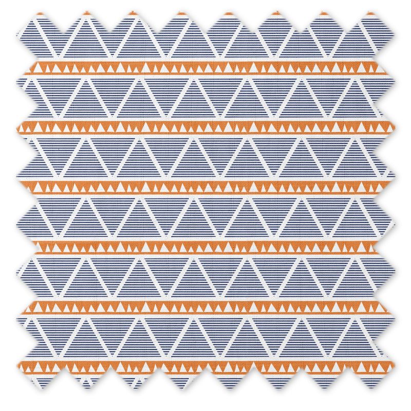 Bacati - Boys Triangles Orange Navy 3 pc Crib Bedding Set, 4 of 7