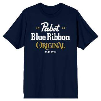 Pabst Blue Ribbon Original Beer Logo Men's Navy T-shirt