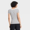Women's Slim Fit Short Sleeve Ribbed Scoop Neck T-Shirt - A New Day™ - 2 of 4