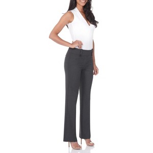 Rekucci Women's Smart Desk to Dinner Stretch Bootcut Pant with Tummy Control - 1 of 4