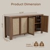 Brafabhome 63" Wide Sideboard with Solid Wood Handles, 4 Doors Buffet Cabinet with Storage Shelf for Living Room, Dining Room, Entryway - 2 of 4