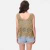 Anna-Kaci Women's Crochet Sleeveless Tank Top with Floral Open Knit Pattern and Scalloped Hem Detail - 4 of 4