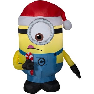 Gemmy Christmas Airblown Inflatable Carl w/Tongue Sticking Out, 3.5 ft Tall, Yellow - 1 of 3