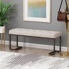 Galileo Modern Bench Beige: Christopher Knight Home, Upholstered Entryway Seating, Button-Tufted - 2 of 4