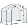 Outsunny 71'' x 39'' x 66'' Walk In Greenhouse Portable Hot House for Plants with Zippered Door and Top Window for Outdoor, Garden, Patio, PVC Cover - 4 of 4