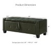 GDFStudio Gabriella Mid-Century Modern Faux Leather Upholstered Tufted Storage Bench - 3 of 4