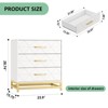 3 Drawer Wood Dresser for Bedroom, Modern Storage Chest for Closet, Living Room, Hallway, or Nursery - 3 of 4