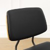 Art Leon Mid Century Modern Bentwood Dining Chairs with Faux Leather and Metal Frame, Set of 2 - 4 of 4