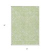Artichoke Green Mint Green And Ivory Floral Washable Indoor Outdoor Area Rug - 3 of 4