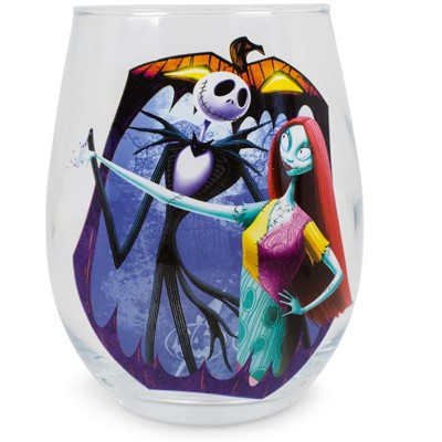 Silver Buffalo The Nightmare Before Christmas "Meant To Be" Stemless Glass | Holds 20 Ounces