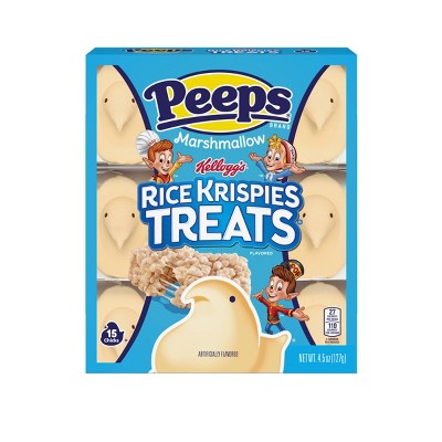 Peeps Easter Rice Krispie Treats Flavored Marshmallow Chicks - 4.5oz