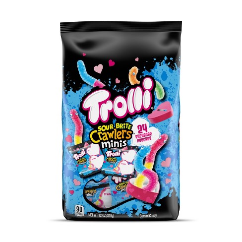 Trolli Sour Brite Crawlers Gummy Candy, 5 Ounce Bag, Pack of 12