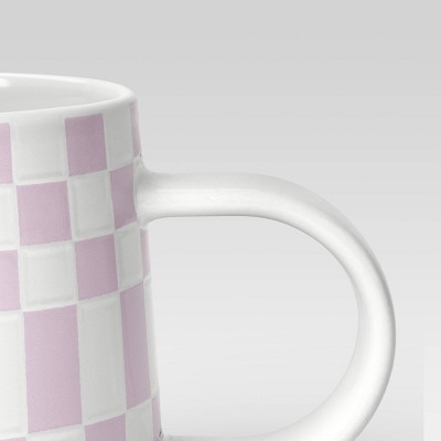 16oz Stoneware Checkerboard Mug Purple - Room Essentials&#8482;_1