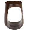 Side Table Walnut 17.7"H – Modern Round Mango Wood Table By Zuo Modern - 4 of 4