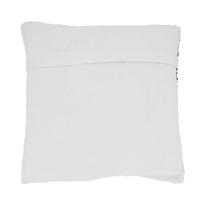 Black and White Diamond Woven Cotton Euro Pillow Cover