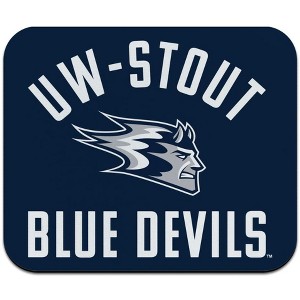 University of Wisconsin - Stout Blue Devils Logo Low Profile Thin Mouse Pad - 1 of 2