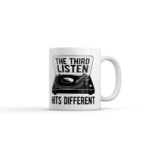 Crazy Dog The Third Listen Hits Different Mug Funny Sarcastic Record Player Graphic Novelty Coffee Cup-11oz - 1 of 4