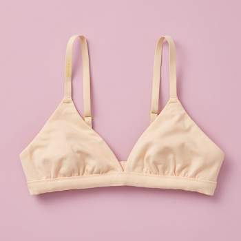 Yellowberry Girls' Super Soft Cotton First Training Bra with Convertible  Straps - X Small, Beige