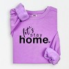 Simply Sage Market Let's Stay Home Lightweight Garment Dyed Sweatshirt - 2 of 4
