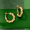 Ross-Simons Italian 18kt Gold Over Sterling Twisted Huggie Hoop Earrings - 4 of 4